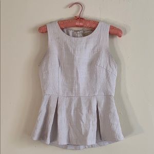 Off-white Peplum Sleeveless Top by Banana Republic